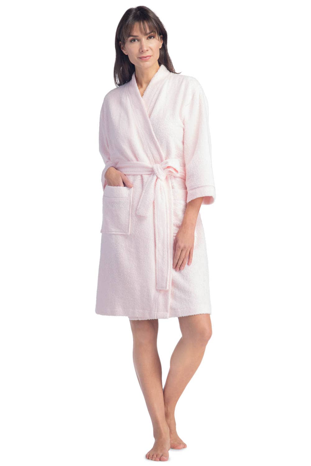 Arus Cotton Terry Cloth Ankle Bathrobe with Pockets and Hood & Reviews |  Wayfair